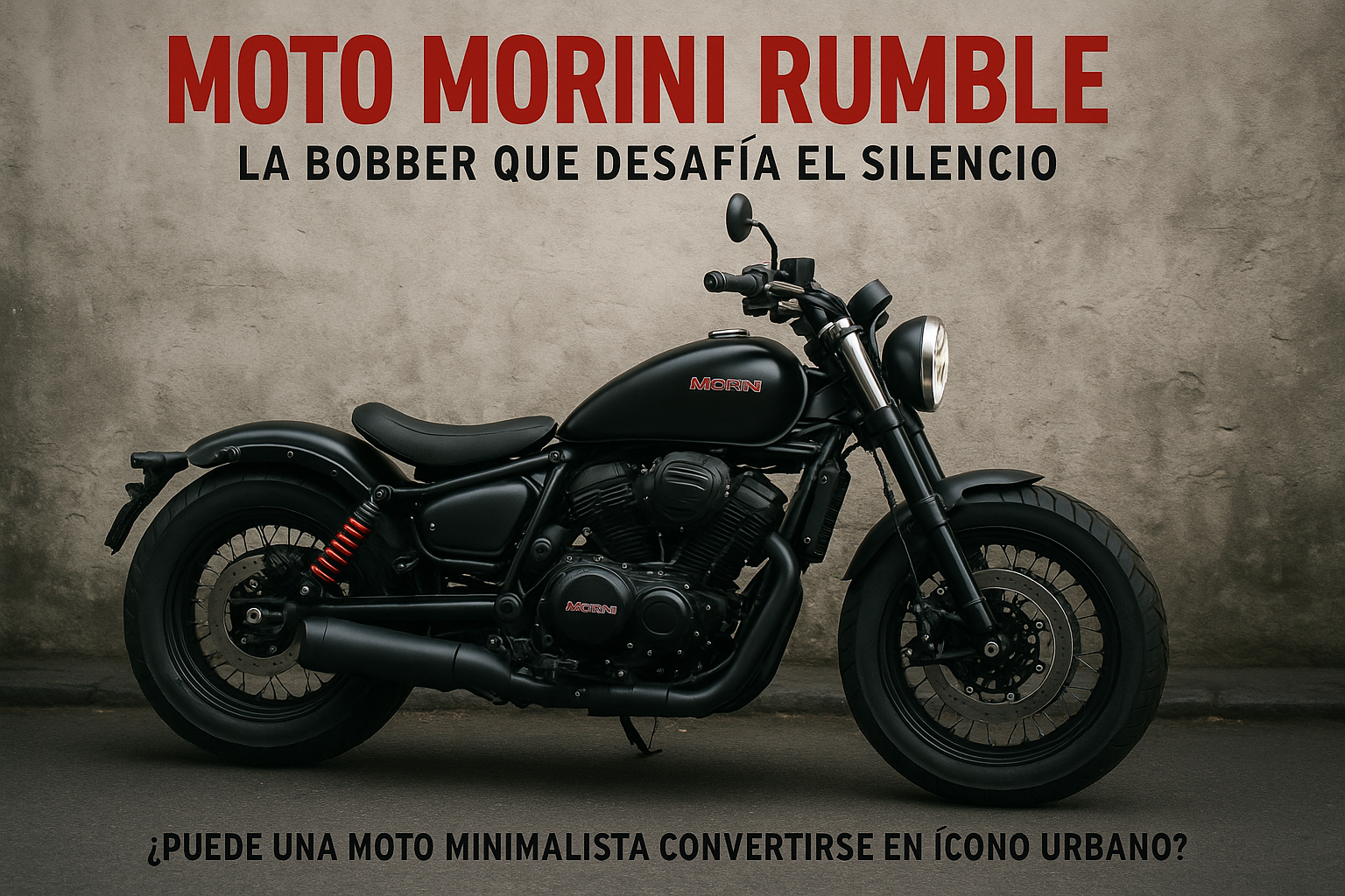 Moto Morini Rumble: la bobber para los rebeldes del futuro 50
